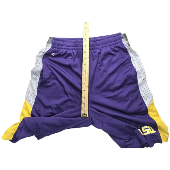 LSU Tigers Colosseum Athletic Shorts Mens M Purple NCAA Basketball Gym Training - Picture 5 of 11